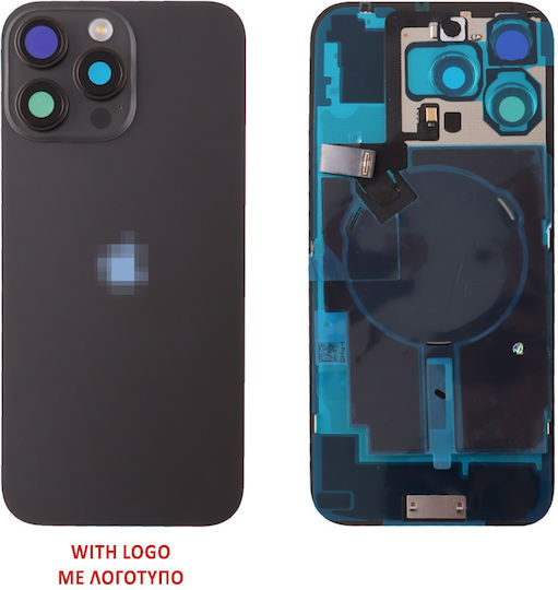 Iphone 16 Pro Battery Cover + Camera Lens + Metal Plate + Flashlight + Charging Flex + Nfc Titanium Black