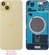 iPhone 15 Plus Battery Cover + Camera Lens + Metal Plate + Magsafe Yellow