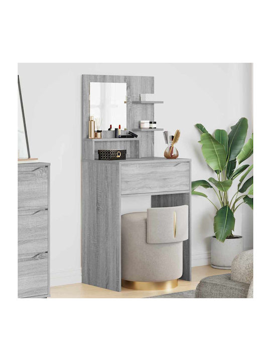 Floor-standing Bedroom Makeup Table Wooden Grey...
