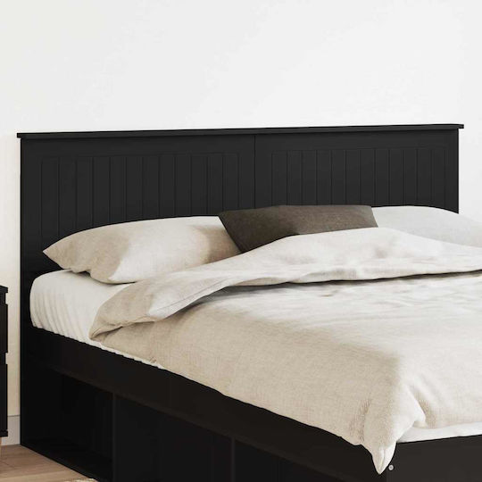 vidaXL Hölzernes Kopfstütze für Bett Schwarz Eichenholz 150x100cm