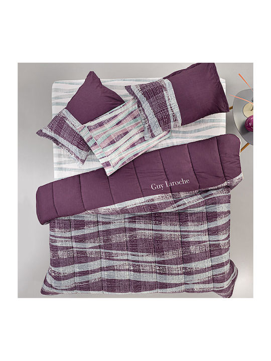 Guy Laroche Duvet Cover Cotton Queen 225x245 Active Iris Suede