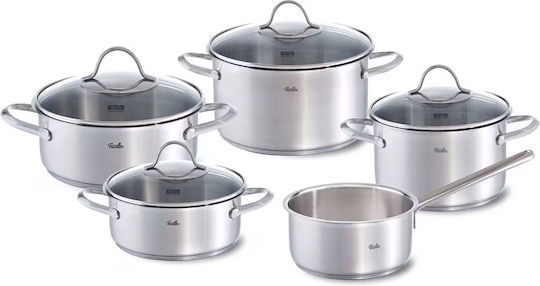 Fissler Paris Σετ Μαγειρικά Σκεύη από Ανοξείδωτο Ατσάλι 9τμχ