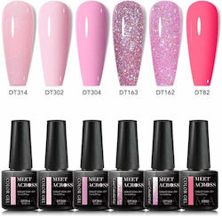 Set 6 UV LED Gel Nagellack Sommerkollektion Glitzer