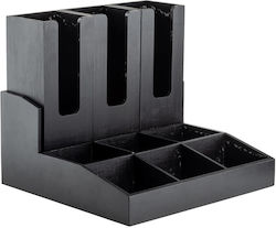 Holzenehmer Bamboo Glasdeckel Schwarze 9 Positionen 38x35.5x19cm Tablecraft Bar-Organisatoren