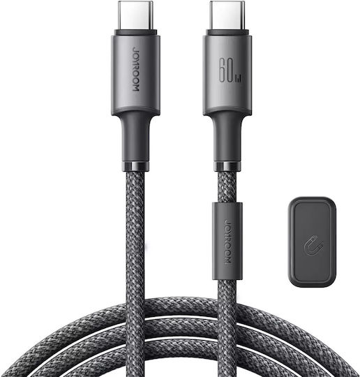 Joyroom Magnetic USB 2.0 Cable USB-C Male - USB-C / USB-A 60W PD Gray 1.2m