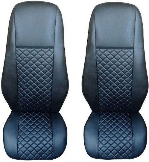 Комплект Калъфи За Камион 2 Бр Volvo Fh 2013+ Черна Еко Кожа