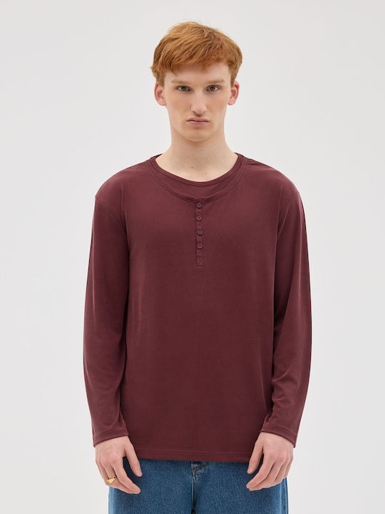Aristoteli Bitsiani Langarmbluse Burgundy