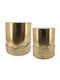 Rundes Beistelltisch Metall Gold 2Stücke M43xL43xH46cm