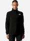 Glacier Damen Bluse mit Reißverschluss Schwarz