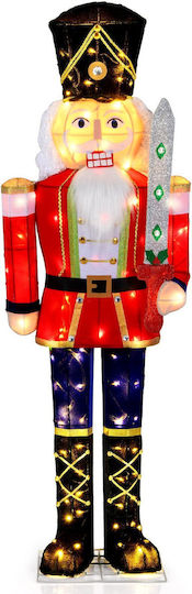 Costway XXL Christmas Decorative Nutcracker Figure 157 Cm 100 LED Lights Cm25117de