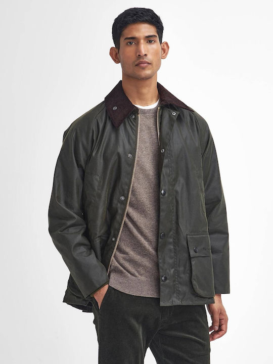 Barbour Bedale Wax Jacke Wasserdicht Khaki
