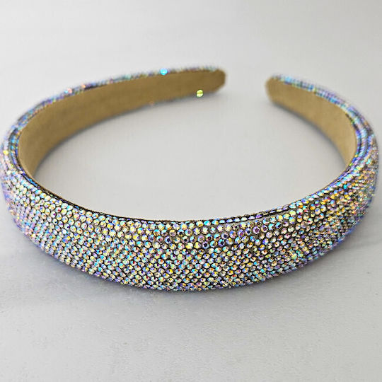Medelina Puffy Headband Inlaid Stones Multicolor