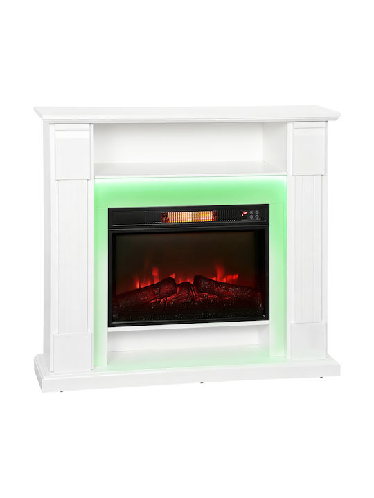 HomCom Επιδαπέδιο Ηλεκτρικό Τζάκι 1800W 105x27cm