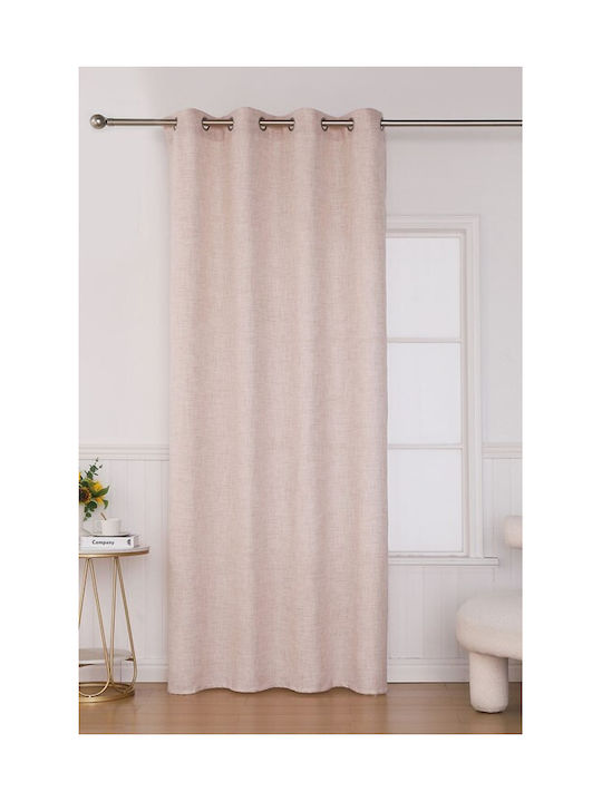 Viokarpet Vorhang mit Grommets Flavia Grau 140x285cm