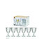 General Trade Set of Glasses for White Wine made of Glass Stemmed 6pcs