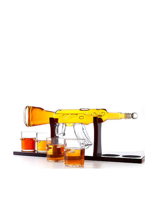 Velve Sticlă Carafă de Servire 12buc cu Dop și Pahare 850ml 1buc