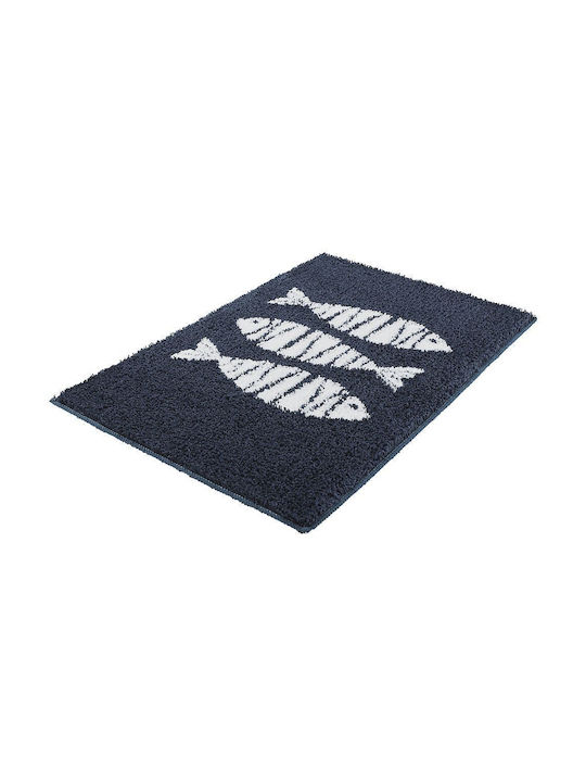 Kleine Wolke Bath Mat Fish 5546783427 Blue 65x1...