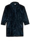 Minerva Kids' Robe Winter Fleece Petrol Blue Fleece