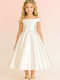 Children's Dress Satin Off-white