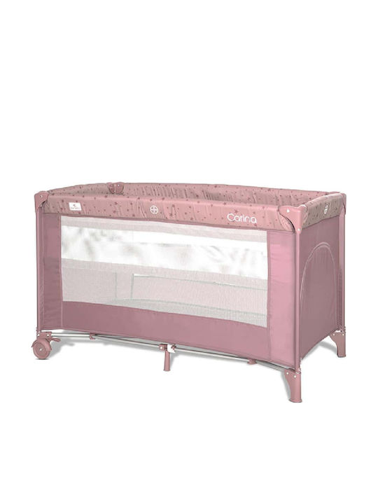 Lorelli Laufstall 2 Ebenen mit Matratze Rosa