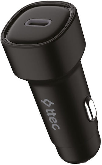 TTEC Încărcător Auto De 30W Cu Încărcare Rapidă Și O Portă 1xType-C Culoare Neagră