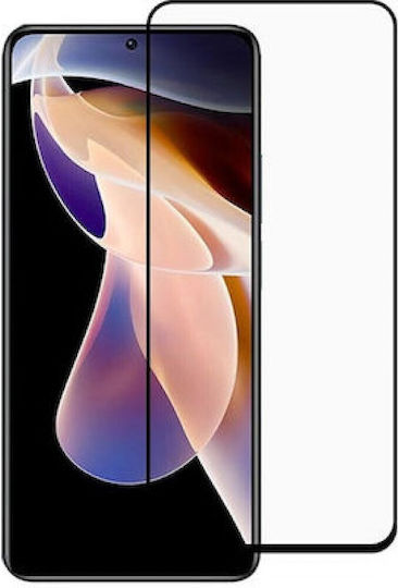 Vollflächig gehärtetes Glas Schwarz (Realme C61)