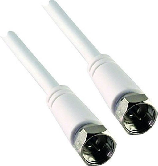 Schwaiger Καλώδιο Κεραίας Coax male - Coax female Λευκό 1.5m (KVC15532) 1τμχ