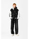 Women's Bomber Jacket for Winter Black