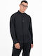 Long Sleeve Overshirt in Regular Fit Black