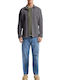 Long-sleeved Corduroy Shirt Gray