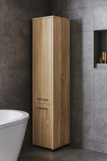 Akord Furniture Factory Coloană de Baie de Pardoseală 30x30x140cm Sonoma