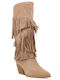Suede Cowboy Boots Brown