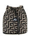 Stoff Damen Beutel Schulter Taupe Tasche-arg78446-tpblk
