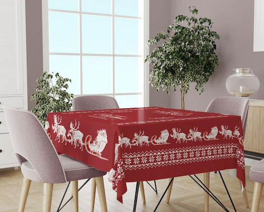 Mc Decor Christmas Tablecloth Square Red L140xW140cm.