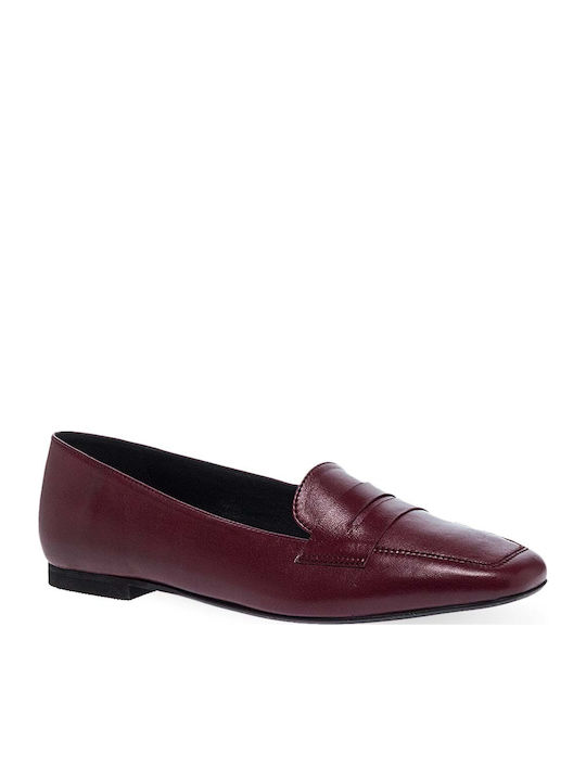 Mocasini dama în culoarea Burgundy