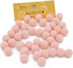 Pom Pom 15mm 10Stücke Monochrom Rosa