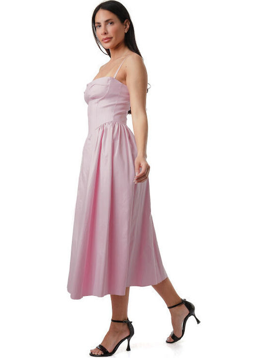 Silia D Sommer Midi Damenkleid Rosa