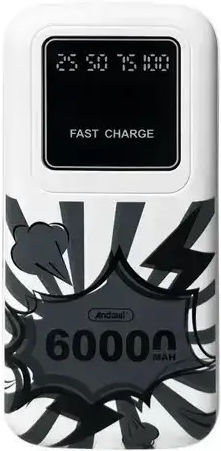 Andowl Q-CD212 Power Bank 60000mAh 222W Λευκό