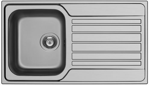 Pyramis Fedra 1b 101104301 Drop-In Sink Inox Satin W79xD50cm Silver