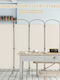 Costway Dekorativer Raumteiler Metall White 221x188cm