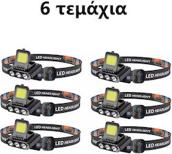 Wuben Lanternă de Cap Reîncărcabilă LED 2800lm 6buc