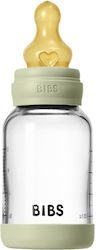 Bibs Set Glas Babyflaschen mit Gummi Saugflasche für 0+ Monate 120ml
