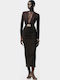 Midi Abendkleid Braun