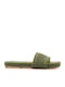 Flache Sandalen für Damen in Khaki Farbe