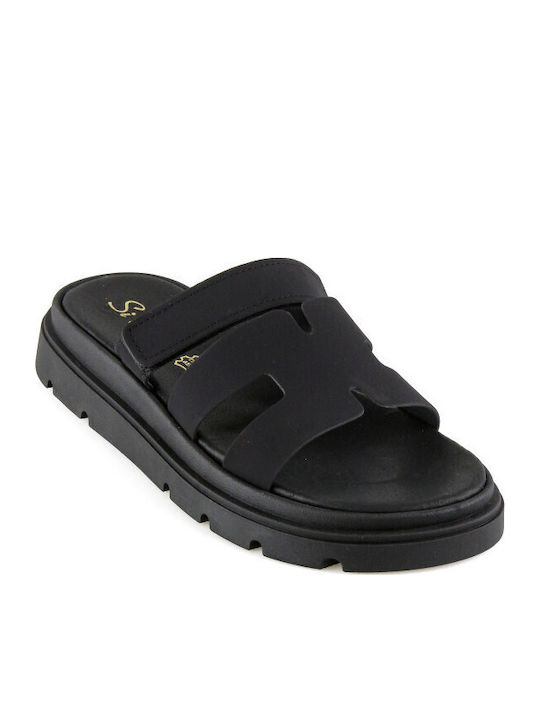 Silia D Δερμάτινα Γυναικεία Σανδάλια Flatforms ...