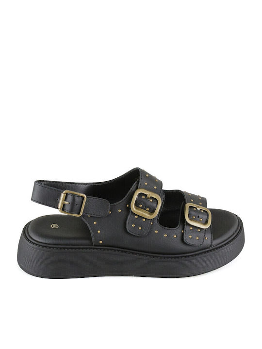 Women's Flat Sandals Flatforms in Black Color