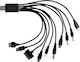 Volte-Tel Conectori Convertor USB-C / mini USB / micro USB / Apple 30-pini / DC masculin în mini USB / micro USB / Apple 30-pini / DC / 5,5 x 2,1 mm feminin 1buc