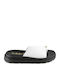 Leather Women's Flat Sandals Flatforms in White Color