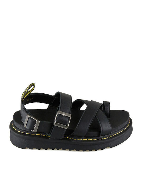Women's Flat Sandals Flatforms in Black Color