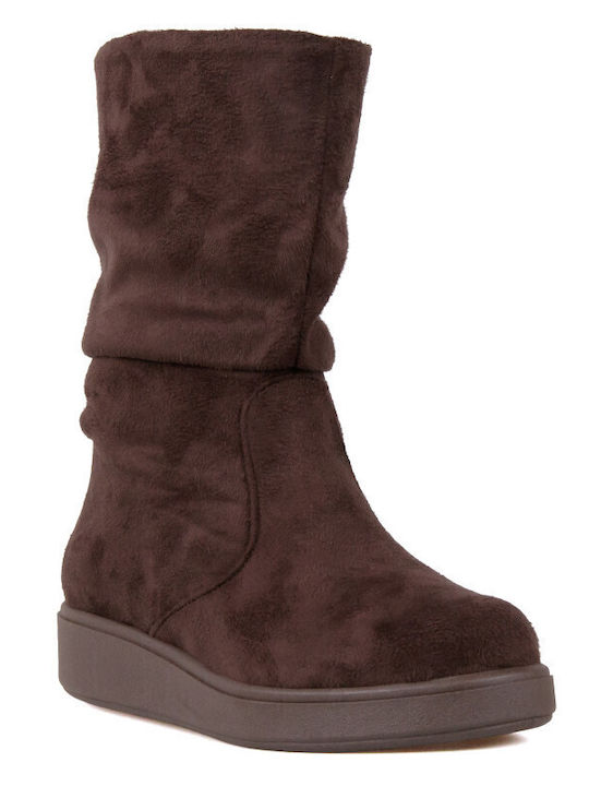 Silia D Suede Γυναικεία Μποτάκια Καφέ